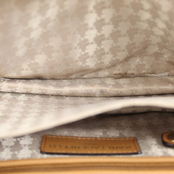 Karl Lagerfeld Paris Floral Embroidered Chain Link Crossbody Shoulder Bag - VGUC - Picture 10 of 14